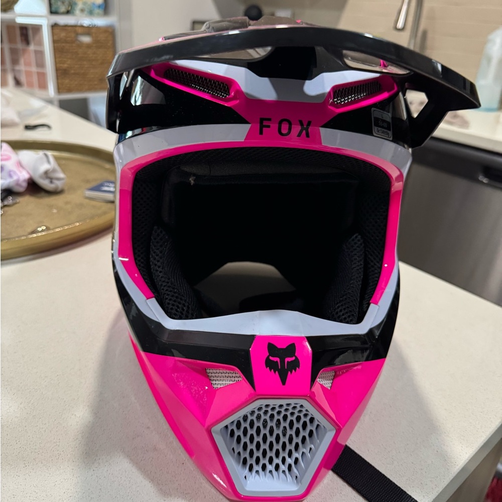 Fox Vivid Pink and Black Helmet AND Goggles.